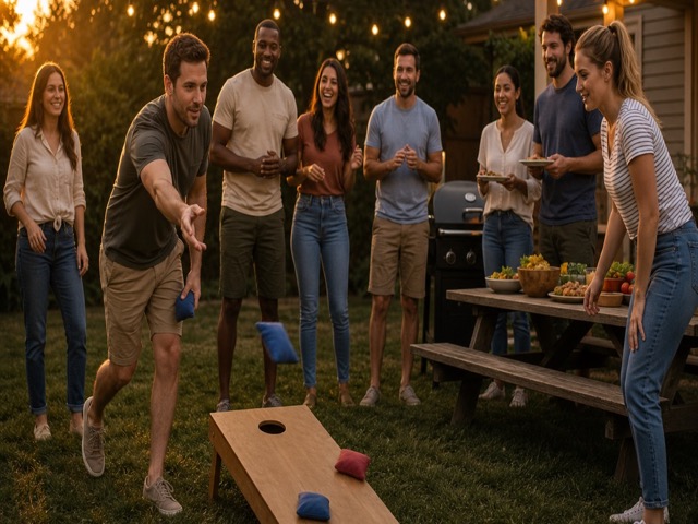 Coworkers playing a desk-safe paper toss game