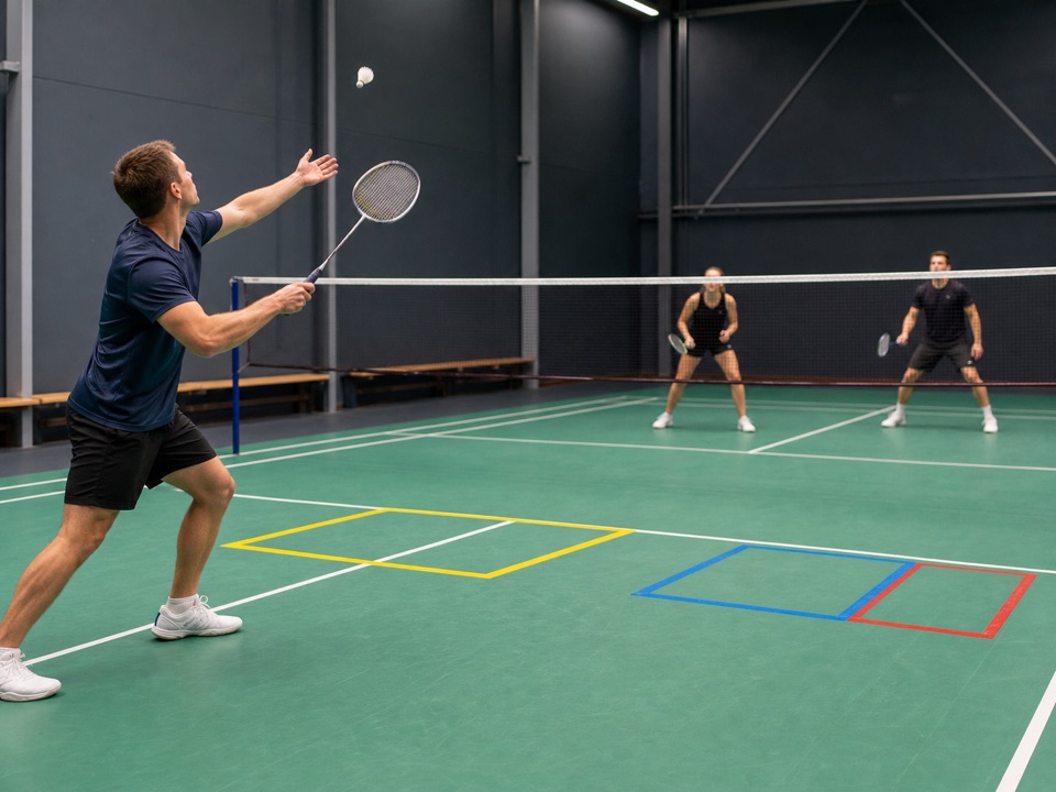 Badminton serve target ladder
