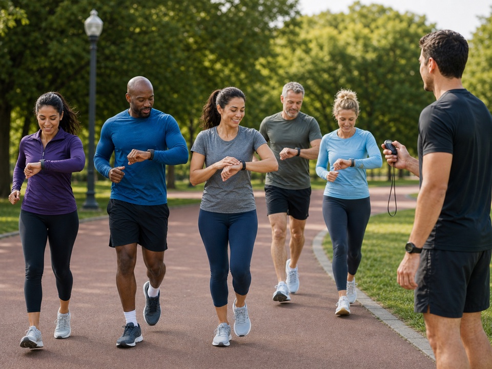 Blind recovery pace run club game