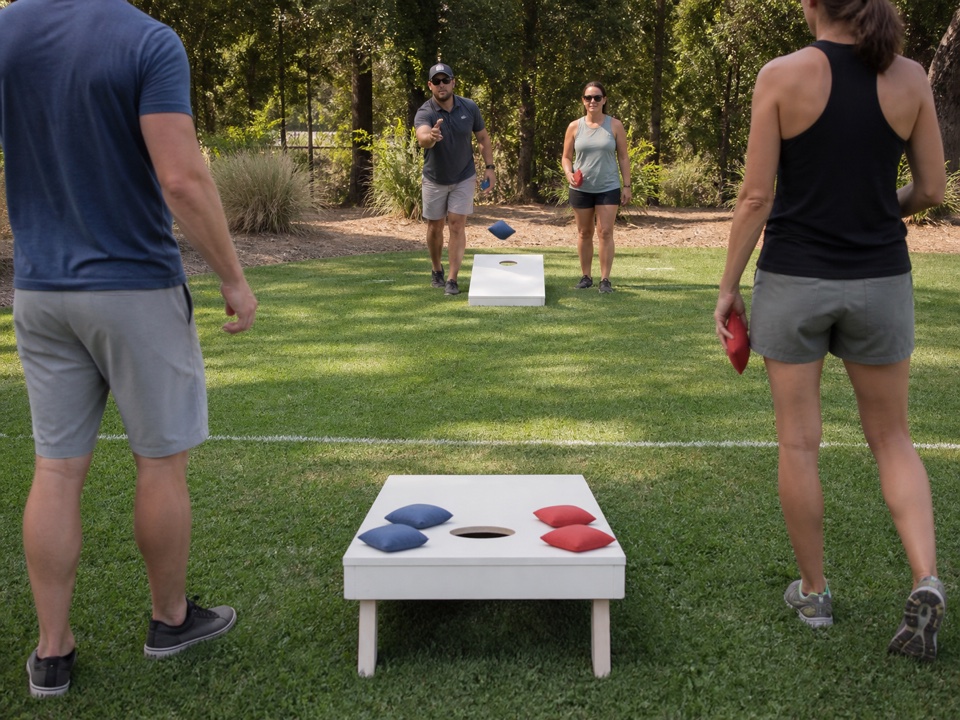 Open Lane First · Cornhole activity preview