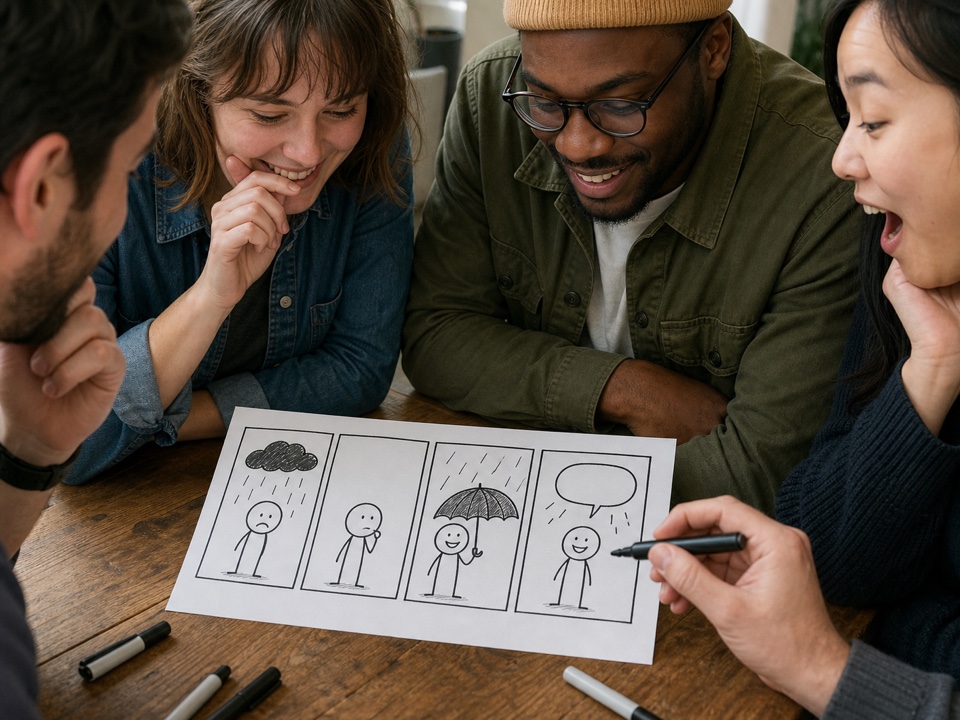One-Line Comic Strip activity preview