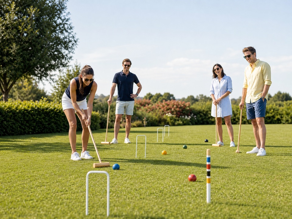 Croquet gate sprint yard game