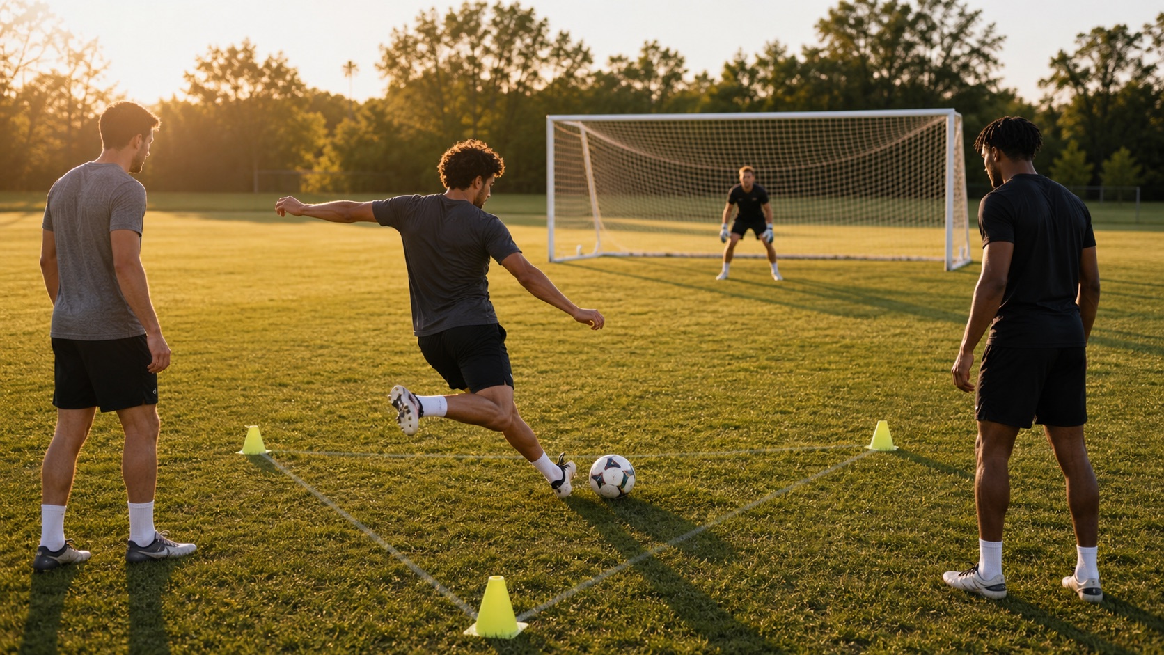 Finishing Triangle Race activity preview - clear left, center, and right shooting channels