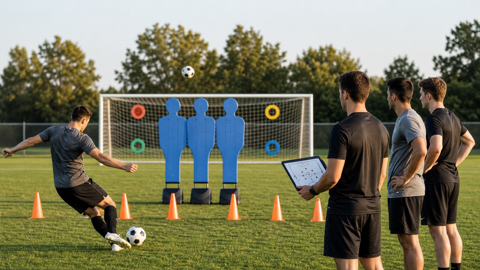 Free-Kick Wall Target Ladder activity preview - clear free-kick targets in order