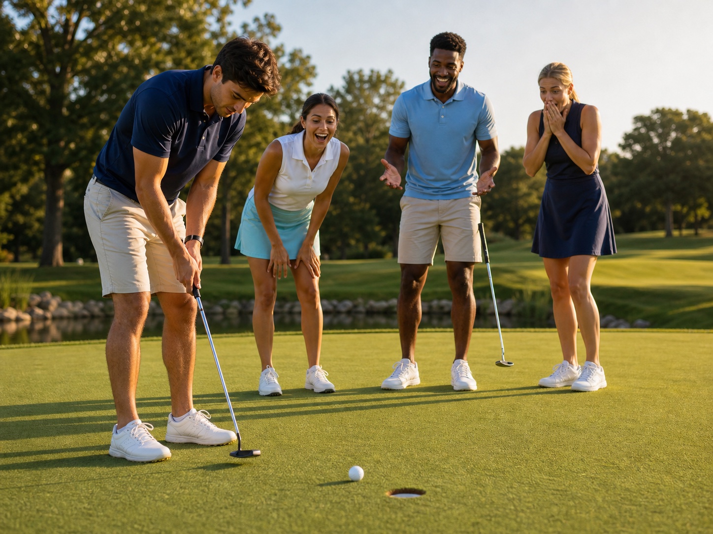 Snake putting golf game