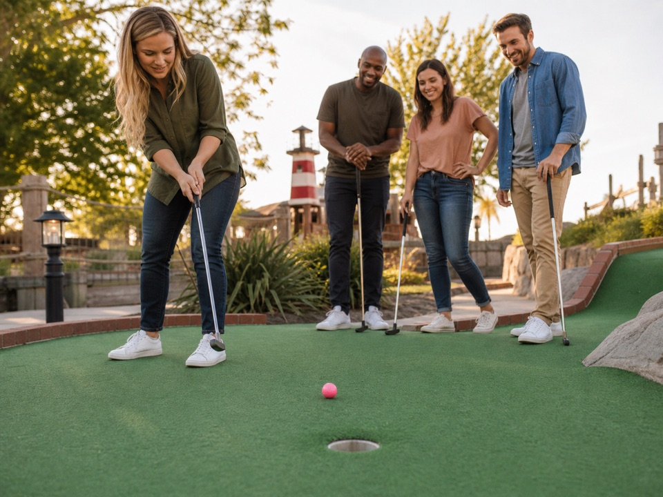 Mini golf closest-to-cup