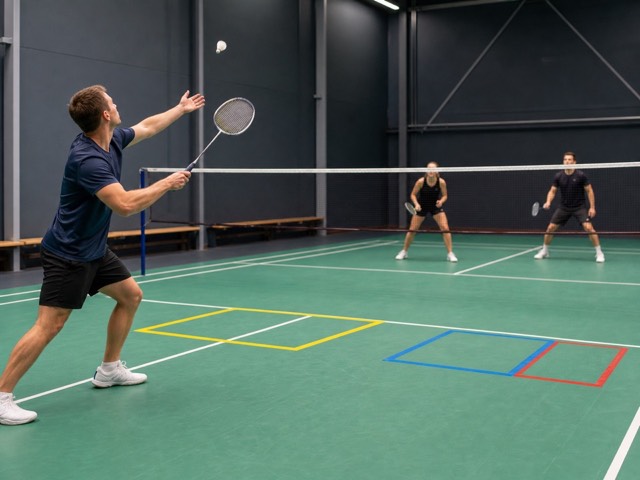 Badminton serve target ladder