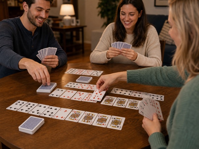 Conquian Meld Race activity preview - Play Conquian hands until one player completes the agreed meld count twice.