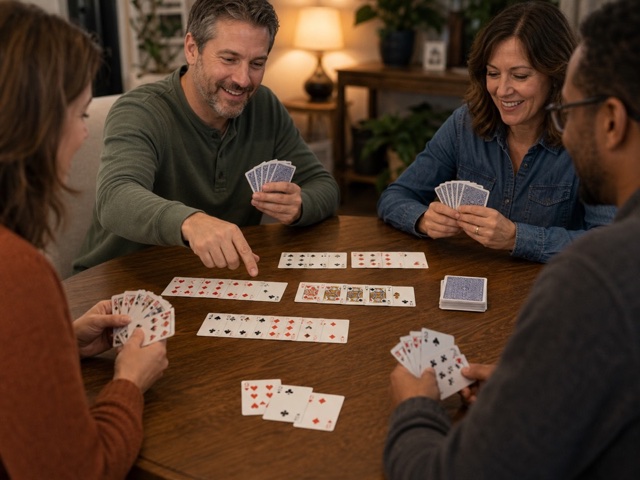 Knock Rummy Low Deadwood activity preview - Play knock-rummy hands and score the lowest unmatched-card total after 5 deals.