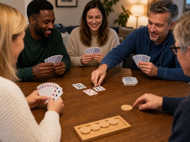 Knockout Whist Rotation activity preview - Play elimination whist until one player survives with the last trick total.
