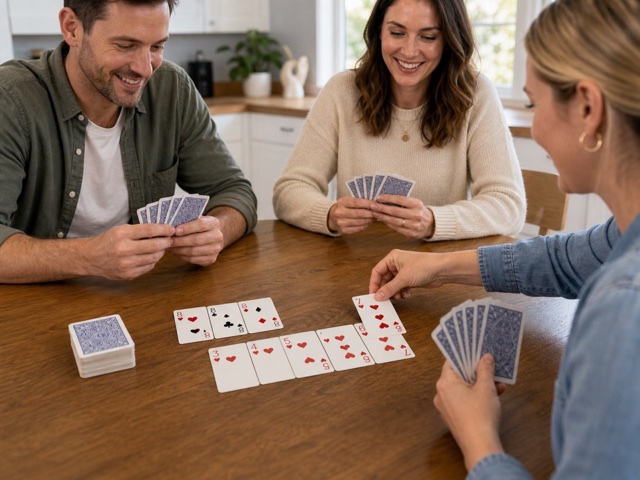 Set Run Rummy activity preview - Score only hands that include at least one set and one run before going out.