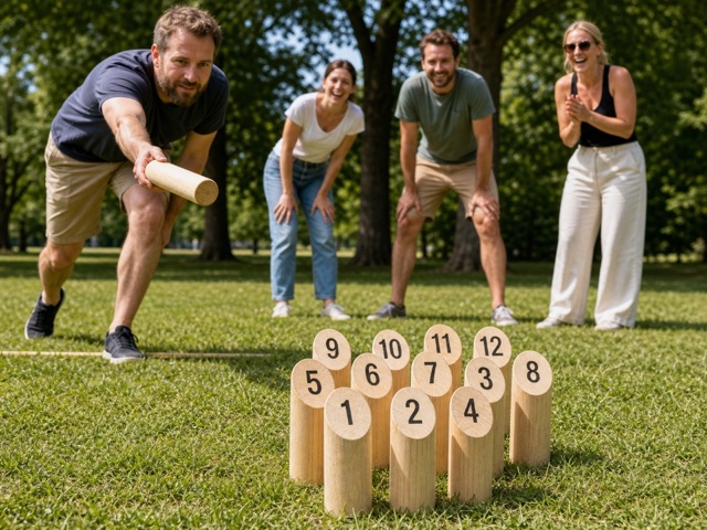 Comeback Extra Throw · Mölkky activity preview - Give trailing teams a comeback door.