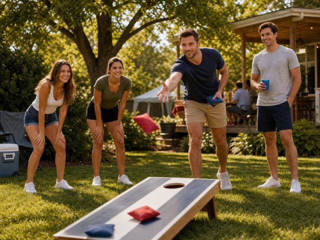 Safety Pause Round · Cornhole activity preview