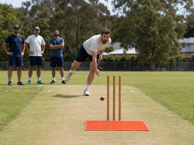 Yorker Blockhole Race activity preview - Bowlers score only when the yorker lands in the called blockhole target. First player to the target wins.