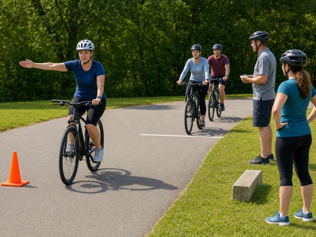 Hand Signal Relay activity preview - Make cycling communication visible before a group ride.