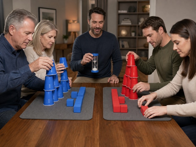 Parent vs Kids Challenge activity preview - Parents and kids trade age-safe mini challenges in a short family round.