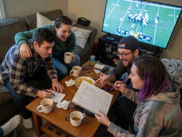 Football Bingo activity preview - Watch-party bingo on game and broadcast events, with a season-long ledger across every watch party.