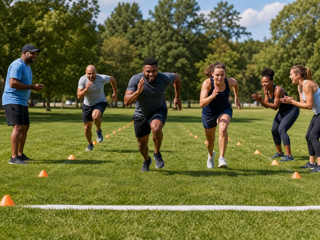 40-Yard Dash activity preview - Run three sprints each in a clear marked lane. Best average time wins.