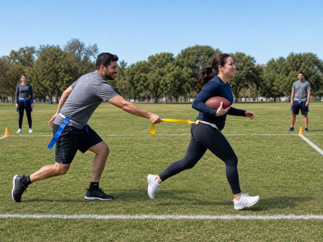Clean Flag-Pull Ladder activity preview - Complete six equal runner-and-defender reps across three flag-pull rungs; every valid rep awards exactly one point.