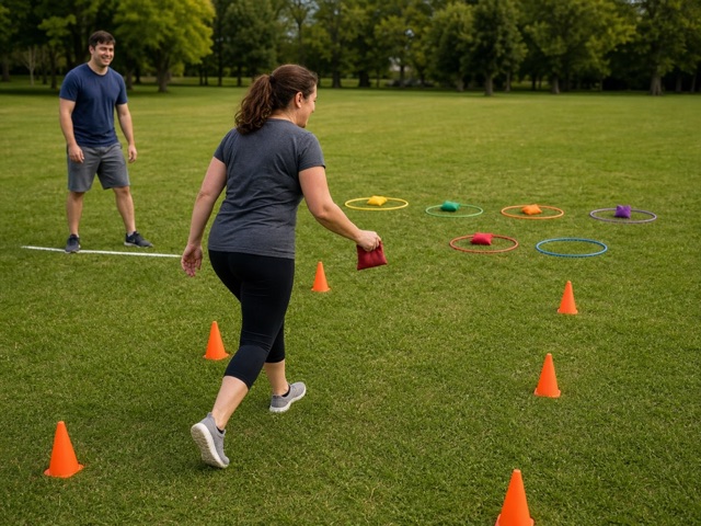 Carry-and-Place Relay activity preview - Carry and place field markers in a short relay.