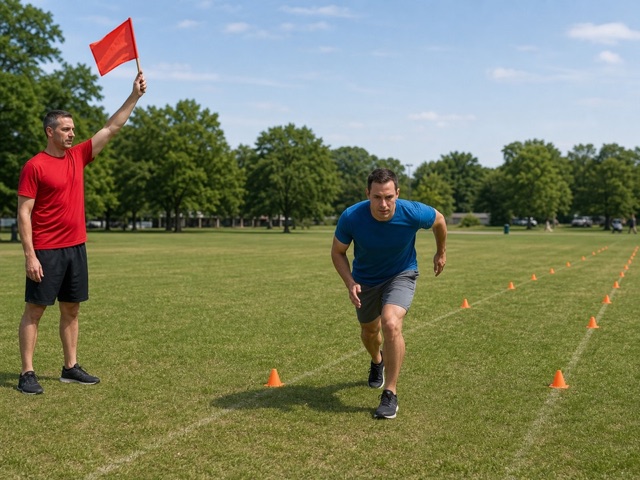 Sprint Start Reaction activity preview - Practice standing sprint starts with a clear cue and short lane.