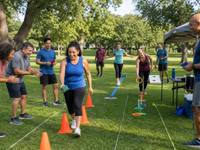 Team Rope Lane Relay activity preview - A rope-based relay without pulling or body contact.