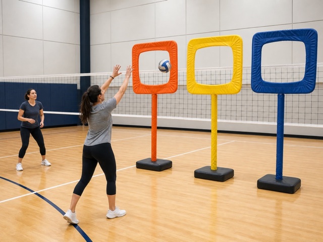 Setter Target Ladder activity preview - Setters hit outside, middle, and back-set target windows in timed rounds. Highest target total wins.