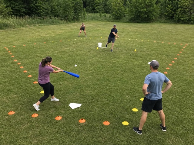 Mini-Field Doubles activity preview - Run a compact 2v2 wiffle ball game.