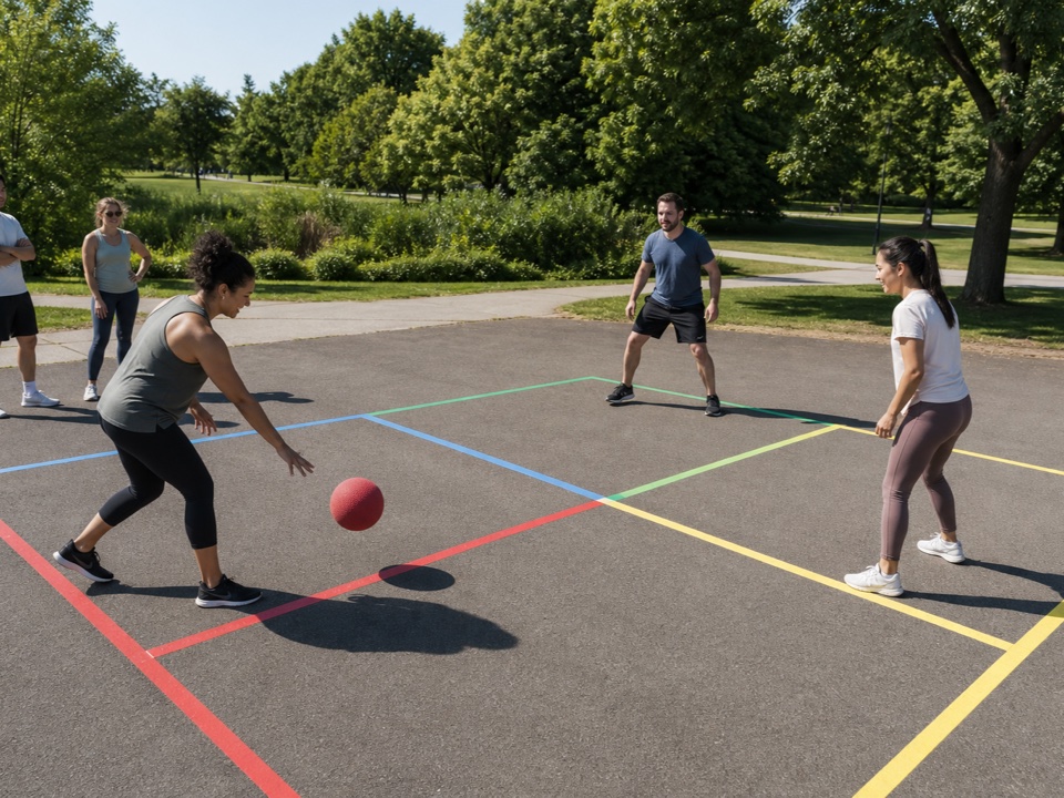 Four Square Adult Court activity preview